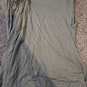 Sugarlips Olive Green Blouse with Floral Detail